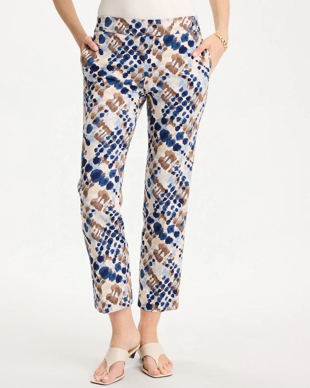 Printed Brigitte Straight Crop Pant - image 1